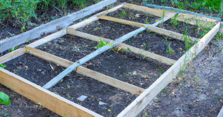 Garden bed with a cold frame 