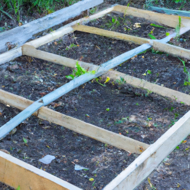 Garden bed with a cold frame 