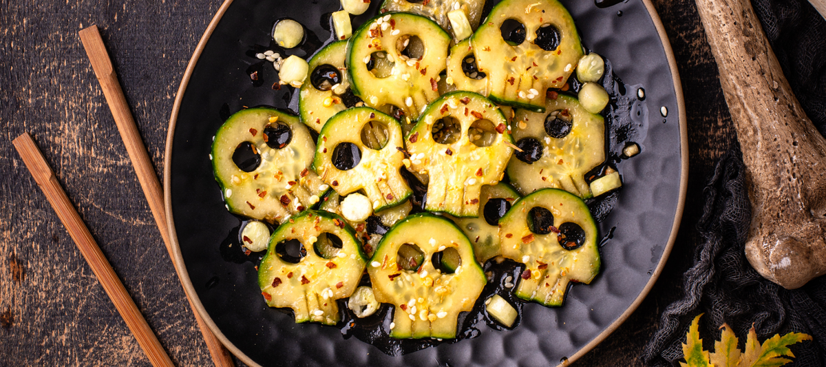 Recipe of the Month: Spooky Cucumber Skull Salad