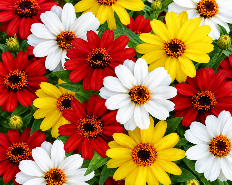 Profusion Hybrid Sunrise Mix Zinnia Seeds