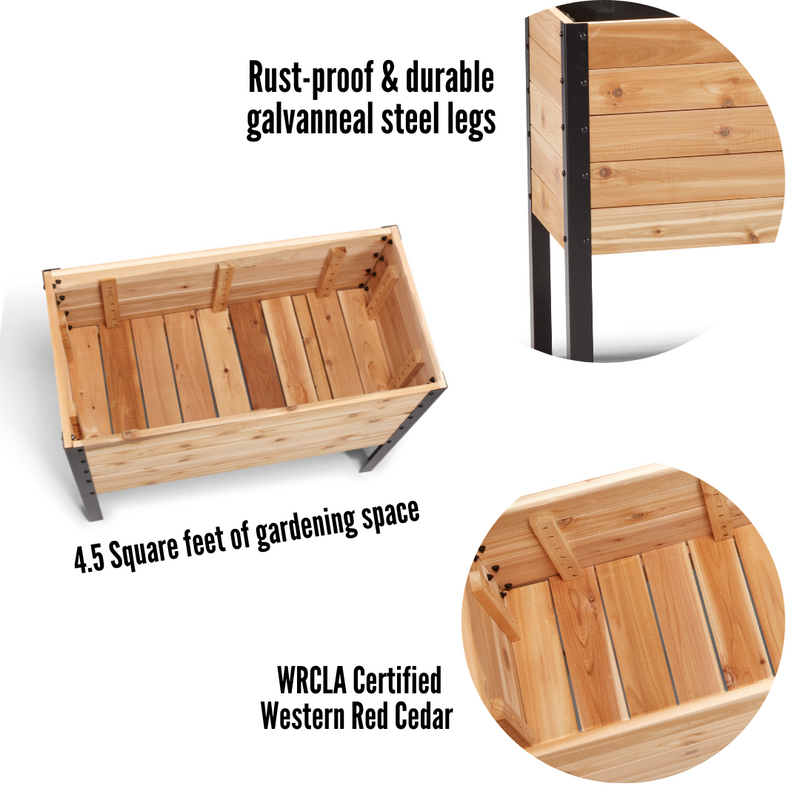 18" x 36" Raised Garden Bed