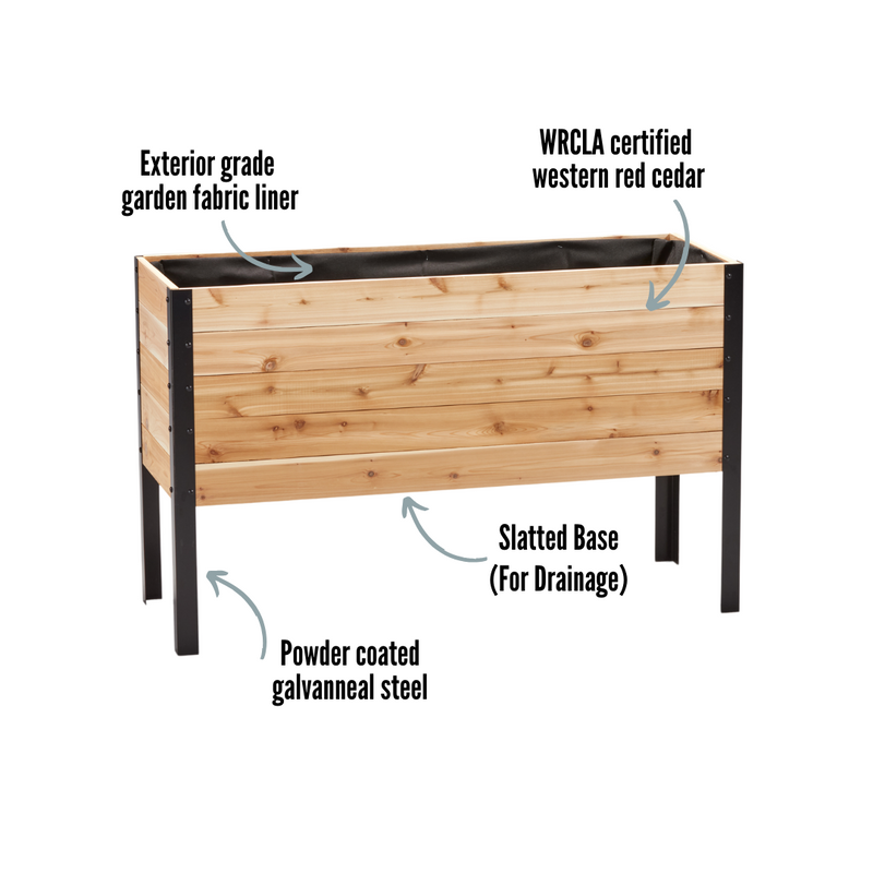 18" x 48" Raised Garden Bed