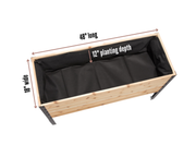18" x 48" Cedar Raised Garden Bed – 30" Tall