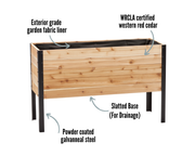 18" x 48" Cedar Raised Garden Bed – 30" Tall