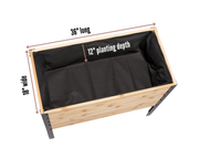 18" x 36" Cedar Raised Garden Bed – 30" Tall