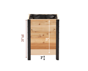 18″ x 18″ Cedar Planter Box – 24" Tall