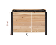 18" x 36" Cedar Planter Box – 24" Tall