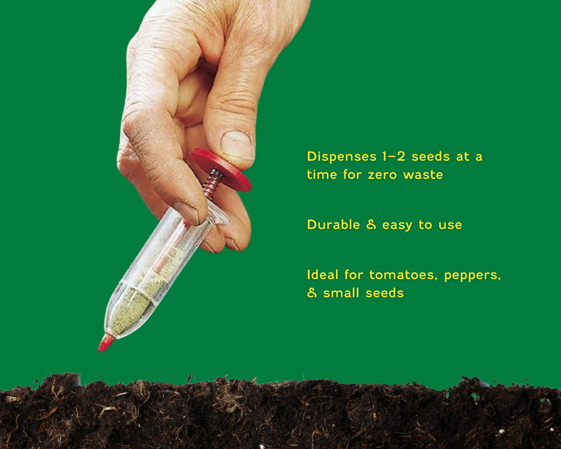 mini seed planter Plunger-Type Seed Dispenser — Seeds 'n Such