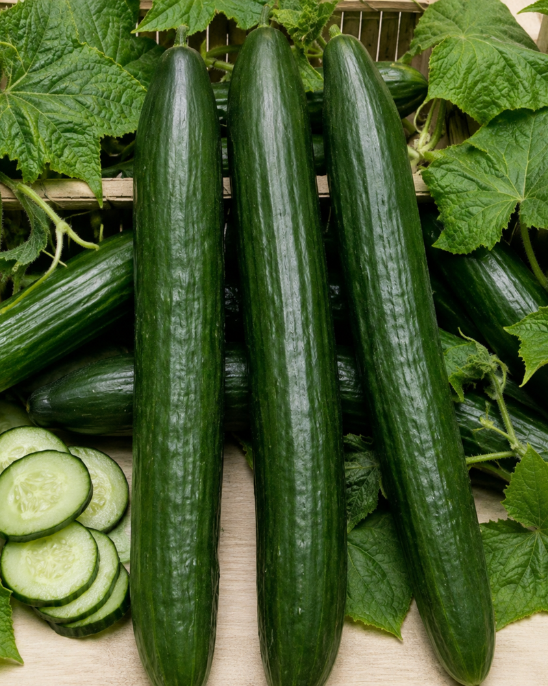 English Sweet Long Slim Hybrid Cucumber Seeds